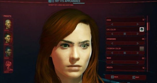 赛博朋克2077火红长发女V预设MOD