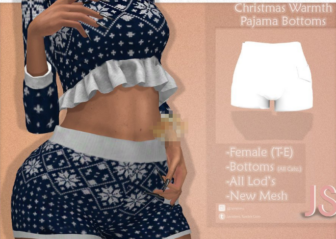 模拟人生4圣诞节温暖睡裤MOD