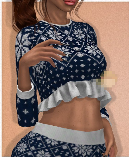 模拟人生4圣诞花边美丽睡衣MOD