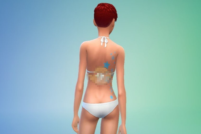 模拟人生4蓝色星星纹身MOD