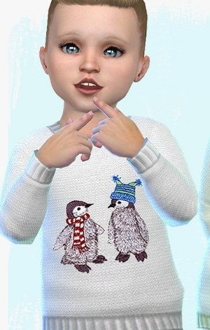 模拟人生4可爱的企鹅毛衣MOD