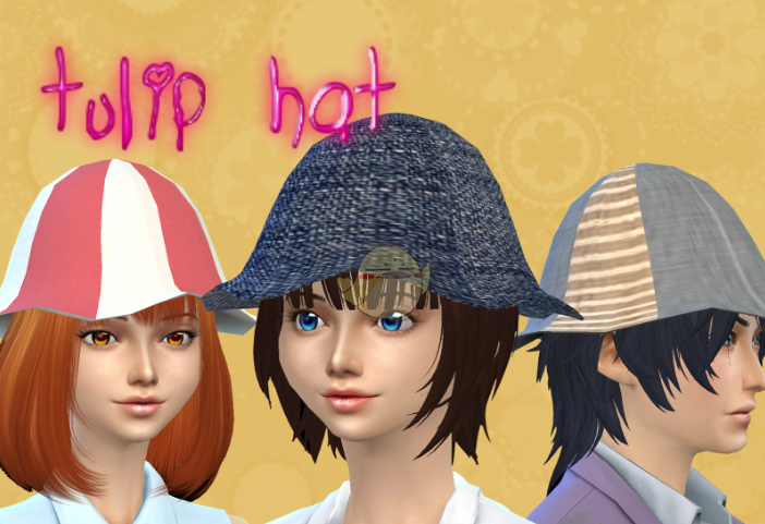 模拟人生4女孩可爱郁金香帽子MOD