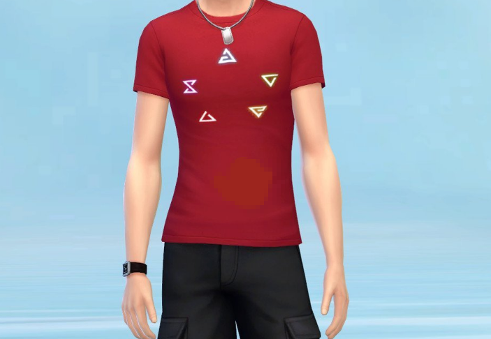 模拟人生4巫师杰洛特法印图案上衣MOD