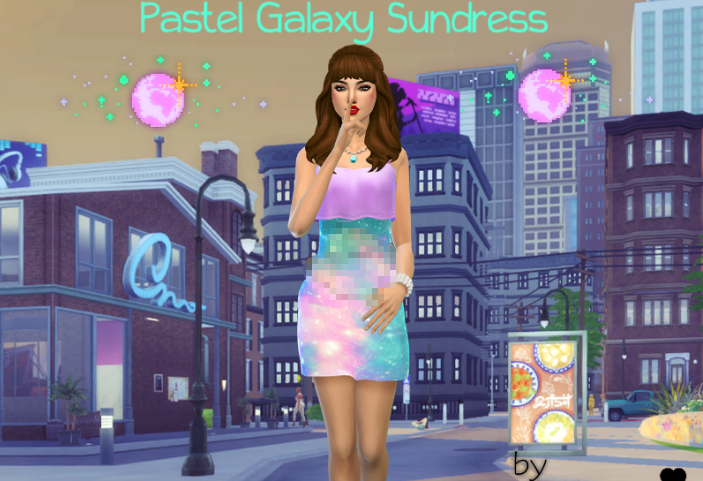 模拟人生4美丽的星光连衣裙MOD