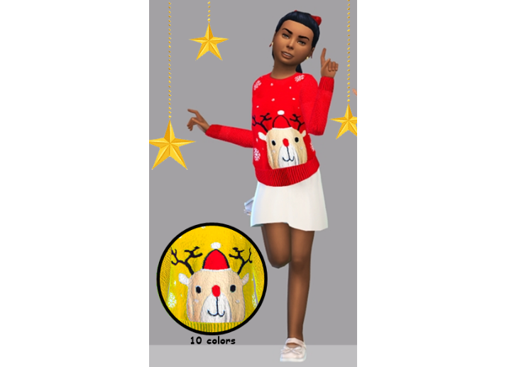 模拟人生4可爱的麋鹿毛衣MOD