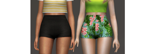 模拟人生4高腰拉链短裤MOD