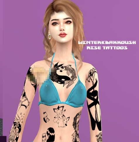 模拟人生4各式各样的纹身MOD