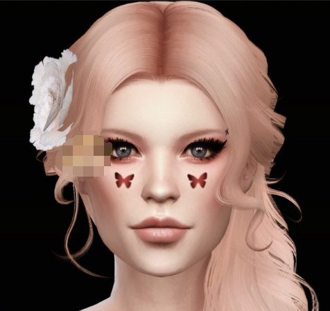 模拟人生4可爱蝴蝶腮红MOD