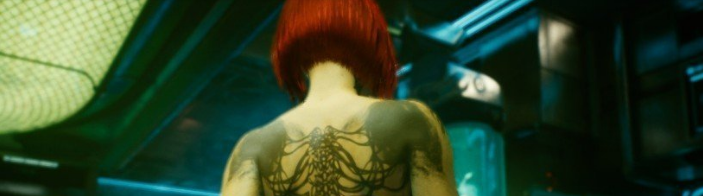 赛博朋克2077骨骼妖女与克苏鲁纹身MOD