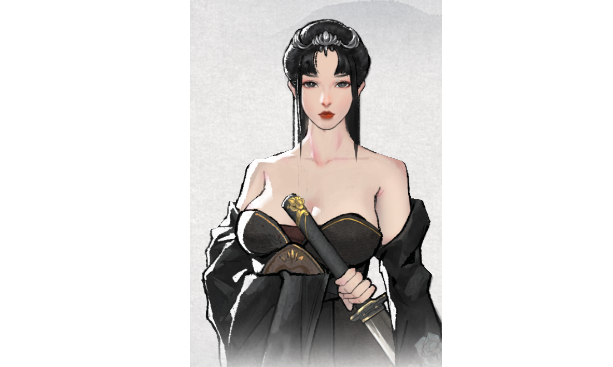 鬼谷八荒黑色露肩服饰MOD