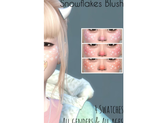 模拟人生4女性美丽雪花腮红MOD