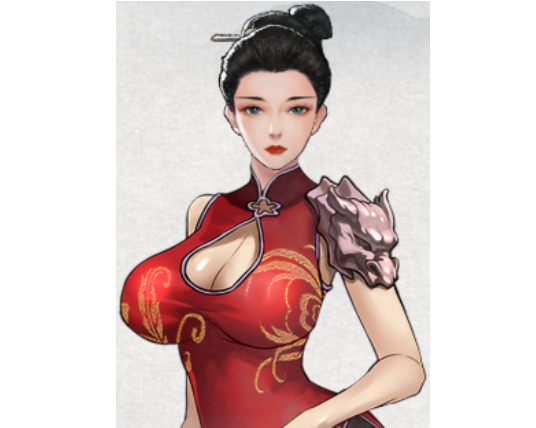 鬼谷八荒丰满红金旗袍服饰MOD