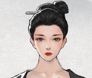 鬼谷八荒丰满黑紫祥云水袖服饰MOD