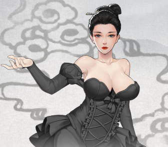 鬼谷八荒黑色婚纱服饰MOD