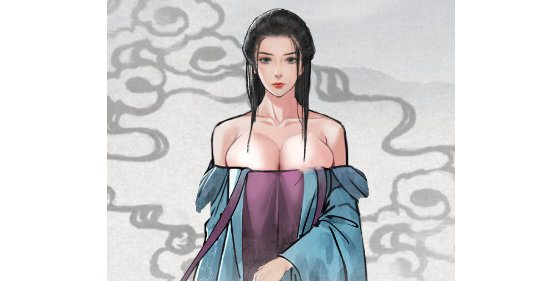 鬼谷八荒蓝色女仙抹胸服饰MOD