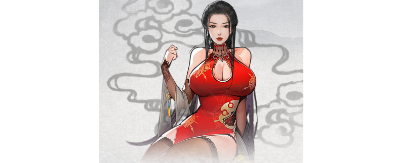鬼谷八荒丰满红色旗袍服饰MOD