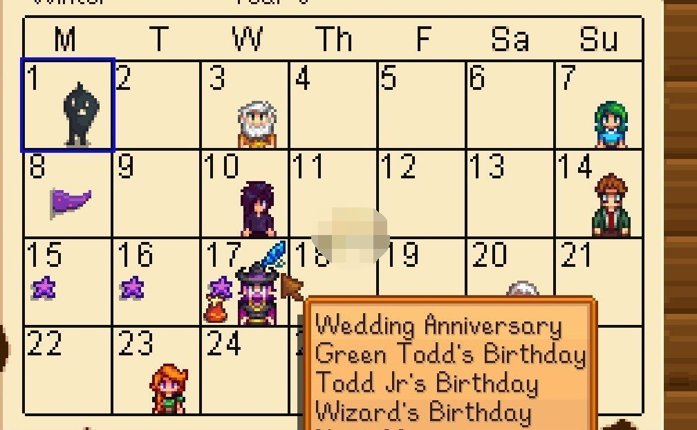 星露谷物语结婚纪念日和孩子生日MOD