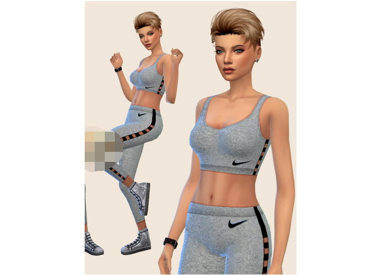 模拟人生4耐克灰色运动服MOD