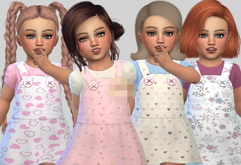 模拟人生4可爱的幼儿吊带裙MOD