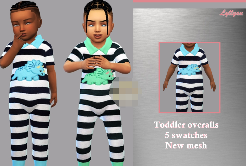 模拟人生4幼儿黑白双色工作服MOD
