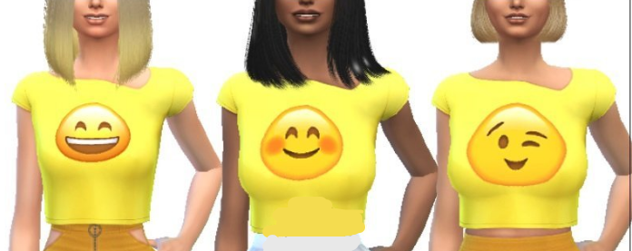 模拟人生4Emoji表情黄色上衣MOD