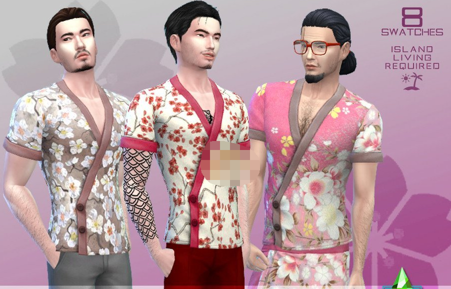 模拟人生4男士的樱花上衣MOD
