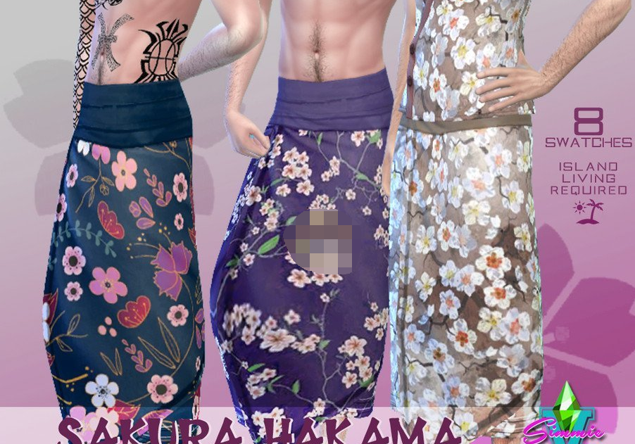 模拟人生4男士樱花长裤MOD