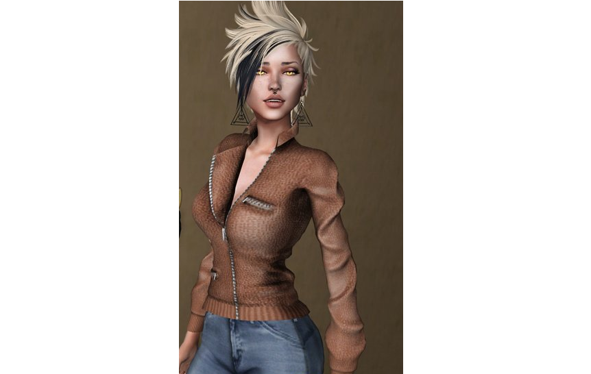 模拟人生4黑色巧克力皮夹克MOD