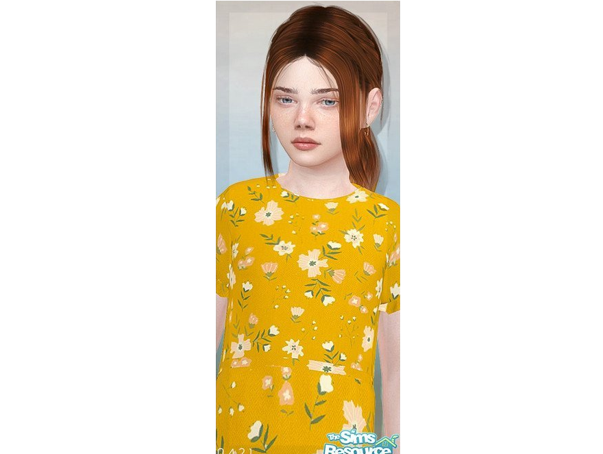 模拟人生4小女孩双刘海马尾辫MOD