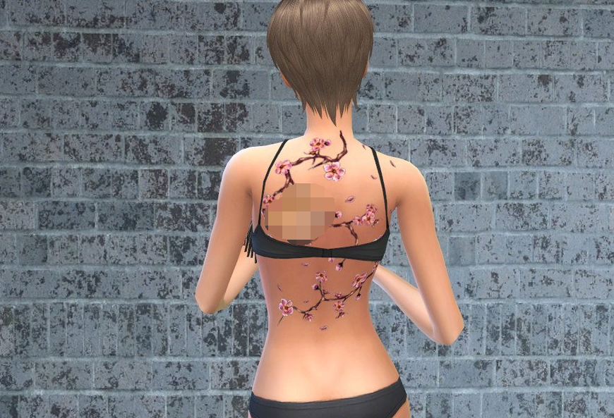 模拟人生4美丽樱花纹身MOD