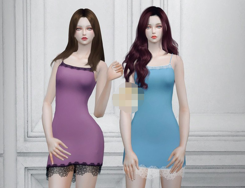 模拟人生4花边蕾丝吊带睡衣MOD