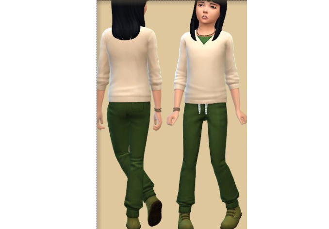 模拟人生4小女孩针织裤MOD