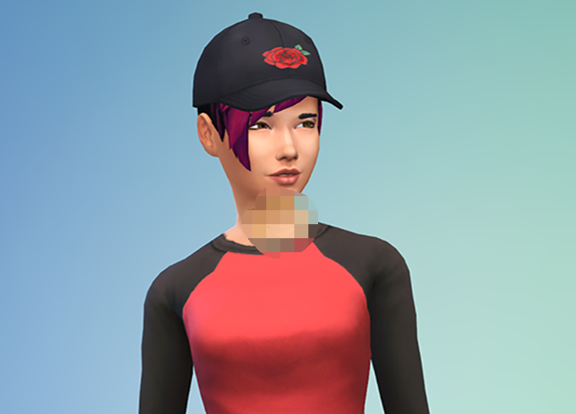 模拟人生4玫瑰图案帽子MOD