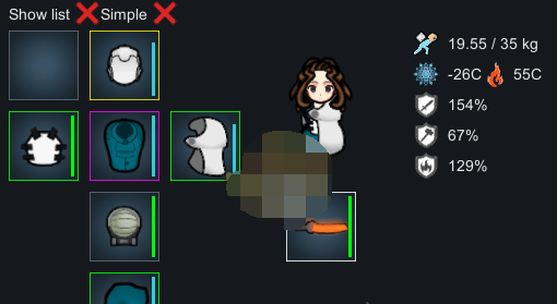 环世界RPG风格的装备界面v1.2 MOD