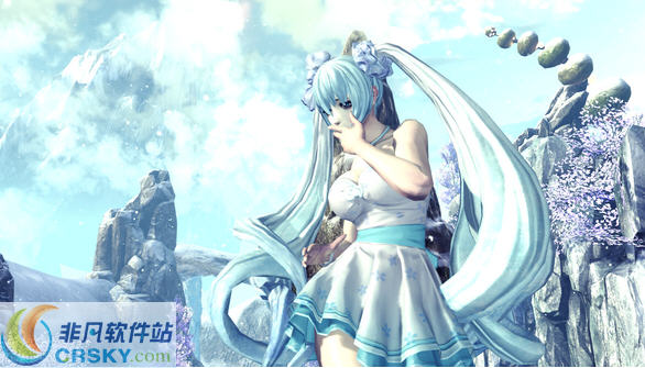 剑灵极模组人女粉蓝礼服 v2.4