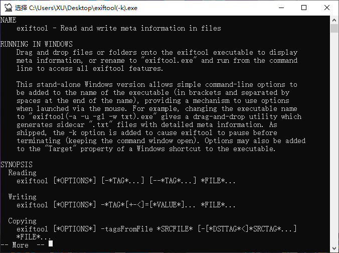 ExifTool图像信息查看工具 v12.61