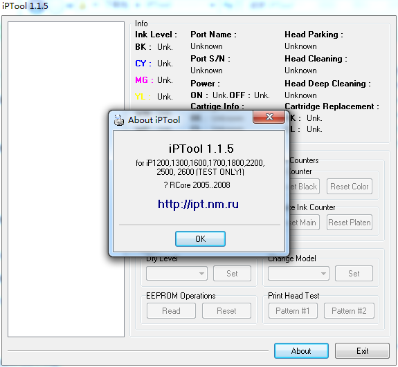 佳能IP1800清零经常用的软件