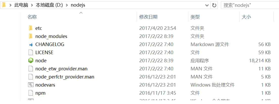 nodejs绿色版下载及环境配置