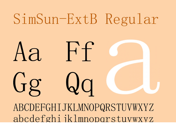 simsun extb字体