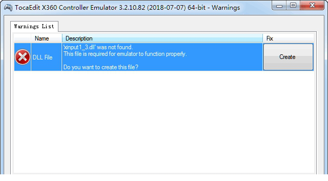 TocaEdit X360 Controller Emulator