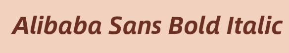 AlibabaSans BoldItalic