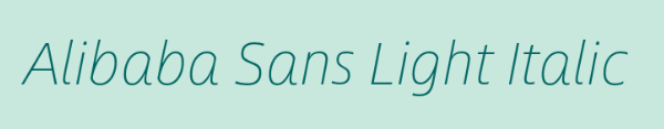 AlibabaSans LightItalic
