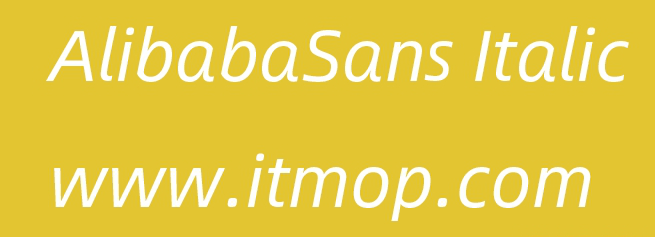 AlibabaSans Italic字体下载