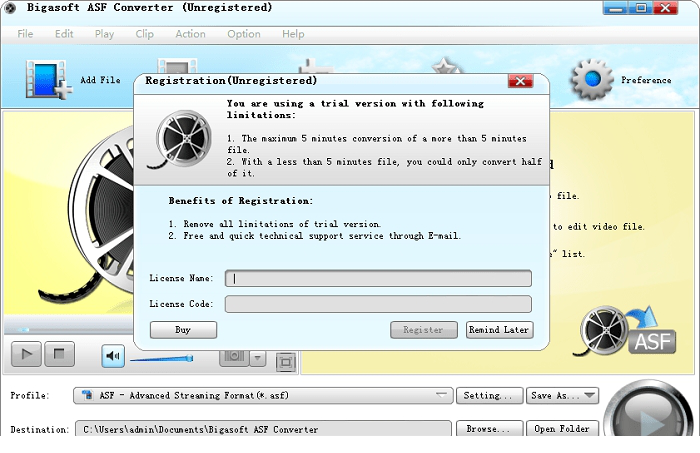 asf视频转换器破解版