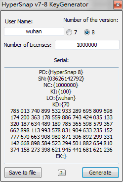 HyperSnap8注册机