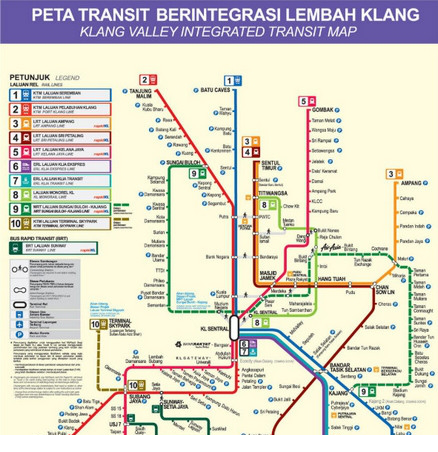 吉隆坡地铁图中文版