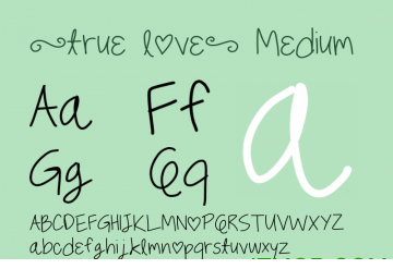 TrueLove字体下载