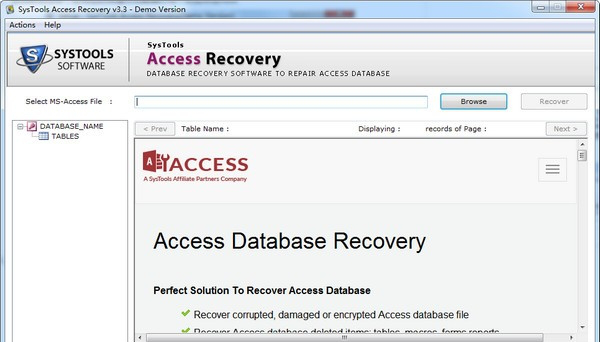 SysTools Access recovery