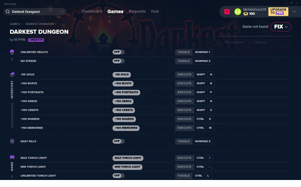 暗黑地牢十三项修改器下载