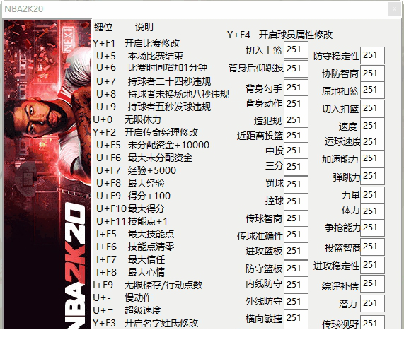 nba2k20二十二项修改器下载